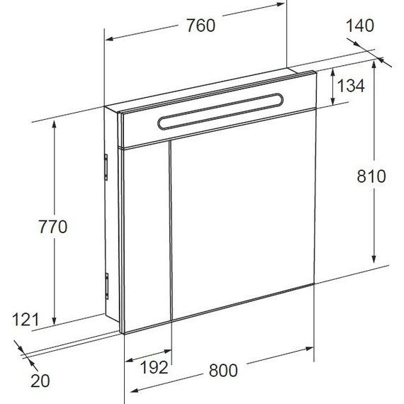 Зеркальный шкаф ROCA VICTORIA NORD 80 см ZRU9000033 - фото 3