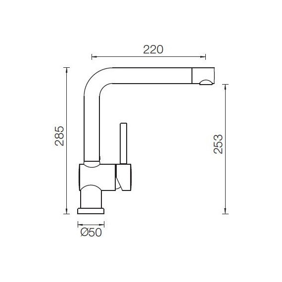Смеситель для кухни Schock PIEGA 710102, хром - фото 2