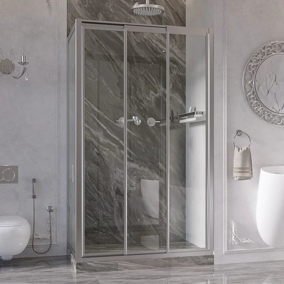 Душевое ограждение Ambassador Forsa 100x70 см 17021101NX-70NX, хром/прозрачное - фото 2