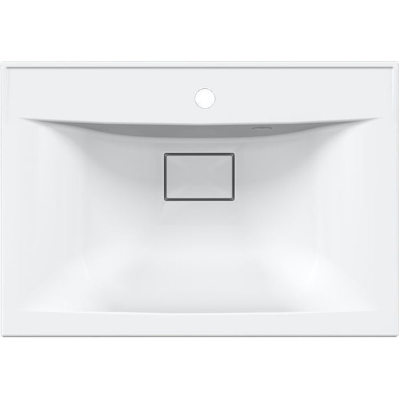 Тумба подвесная с раковиной Vincea Mia 65 см VMC-2MA650GW, белый глянец - фото 9