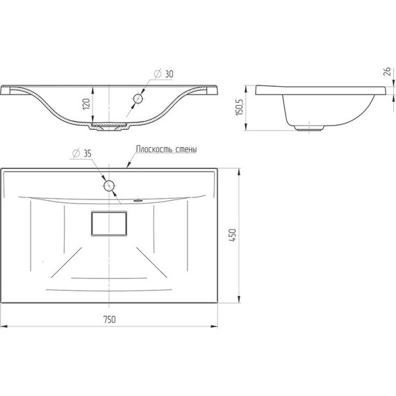 Тумба подвесная с раковиной Vincea Mia 75 см VMC-2MA750GW (раковина белая VCB-3M750W), белый глянец - фото 12