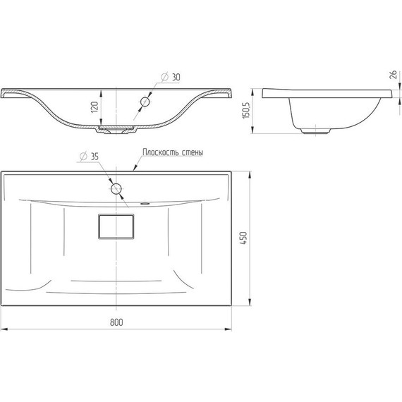 Тумба подвесная с раковиной Vincea Mia 80 см VMC-2MA800GW (раковина белая VCB-3M800W), белый глянец - фото 14