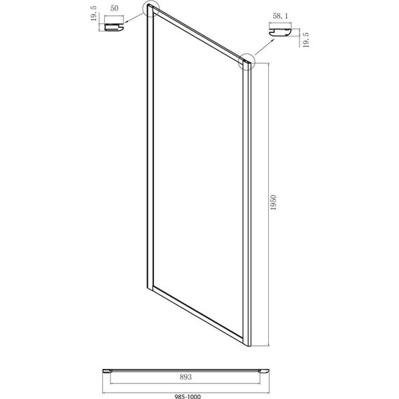 Душевое ограждение Ambassador Forsa 120x100 см 17021103NX-100NX, хром/прозрачное - фото 6