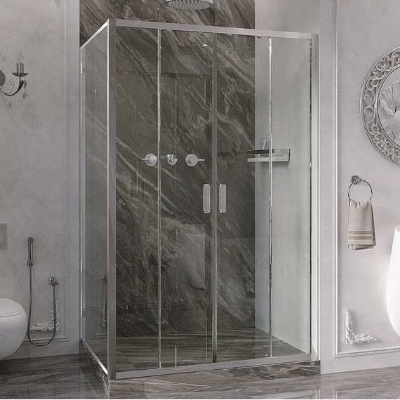 Душевое ограждение Ambassador Forsa 120x110 см 17021107AX-110AX, хром/прозрачное - фото 2