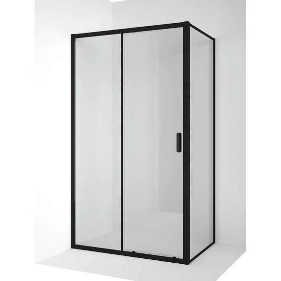 Душевое ограждение Ambassador Forsa 140x120 см 17021220AB-120AB, чёрный/прозрачное - фото 