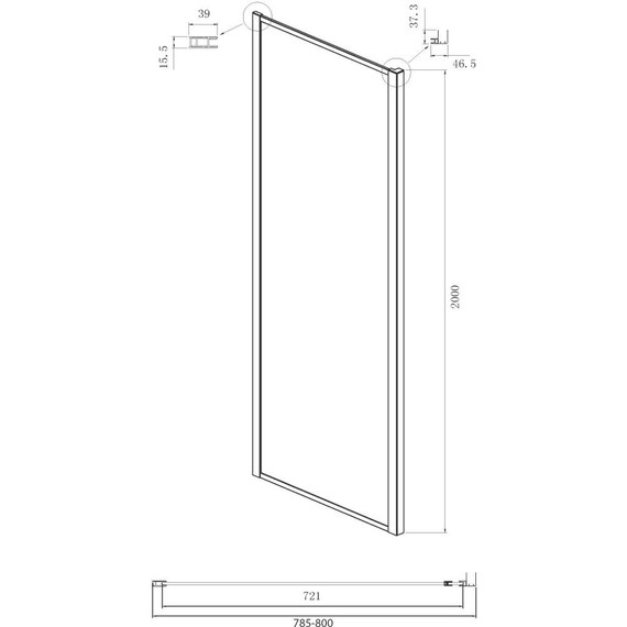 Душевое ограждение Ambassador Forsa 170x80 см 17021112AX-80AX, хром/прозрачное - фото 7