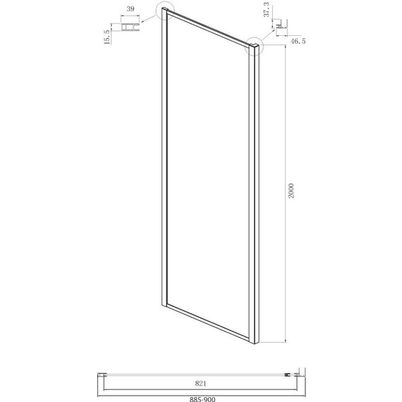 Душевое ограждение Ambassador Forsa 160x90 см 17021222AB-90AB, чёрный/прозрачное - фото 8