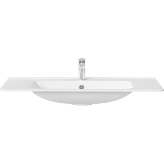 Тумба подвесная с раковиной Vincea Vico 100 см VMC-2V100GW, белый глянец - фото 8