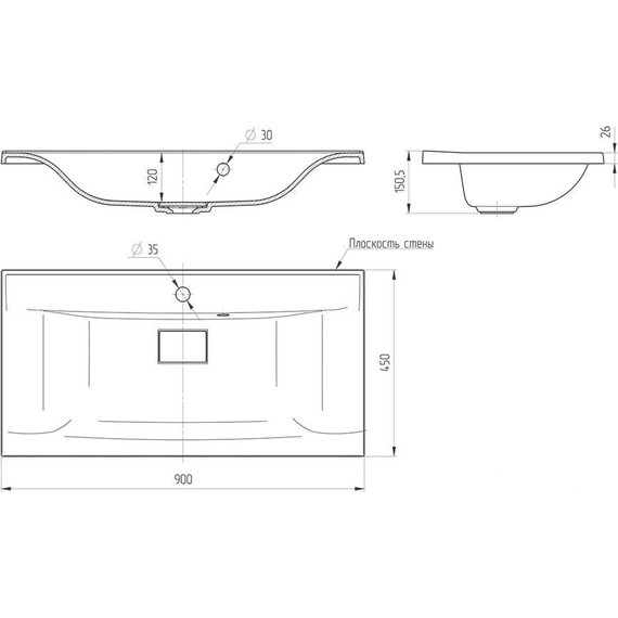Тумба подвесная с раковиной Vincea Mia 90 см VMC-2MA900VO (раковина белая VCB-3M900W), дуб винтаж - фото 12