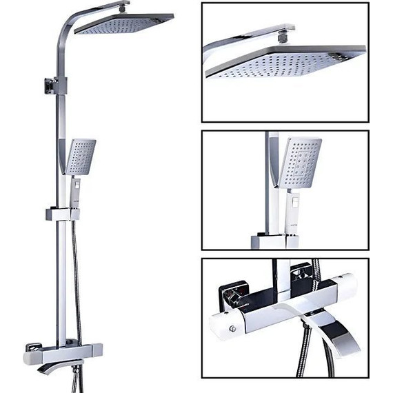 Душевая стойка с термостатом Gappo G2407-50, белый/хром - фото 5