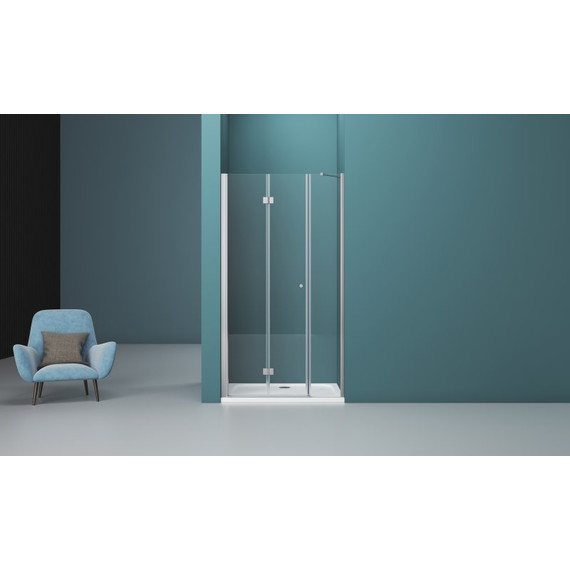 Душевая дверь BelBagno 100 см ALBANO-BS-13-40+60-C-Cr, хром/прозрачное - фото 3