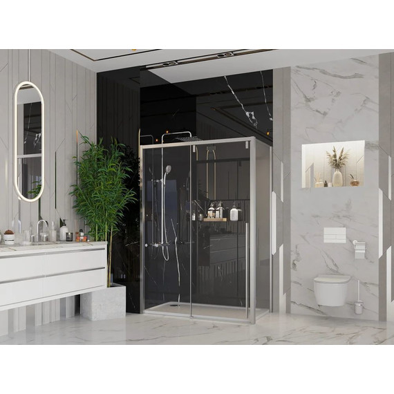 Душевое ограждение Ambassador Intense 160x110 см 110021105IX-110IX (стекло 8 мм) хром/прозрачное - фото 3