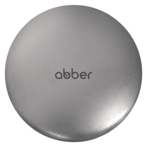 Декоративная крышка на слив для раковины Abber AC0014MS, серебряный матовый - фото 