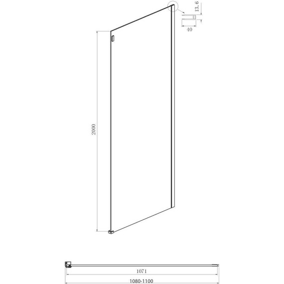 Душевое ограждение Ambassador Benefit 160x110 см 19022205HBB-110HBB (стекло 8 мм) чёрный/тонированное - фото 9