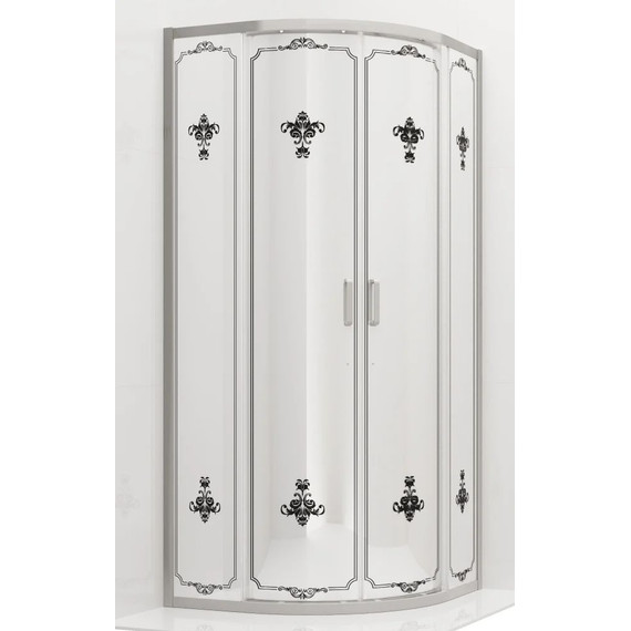 Душевое ограждение Ambassador Royal 100x100 см 18015105, хром/белое - фото 