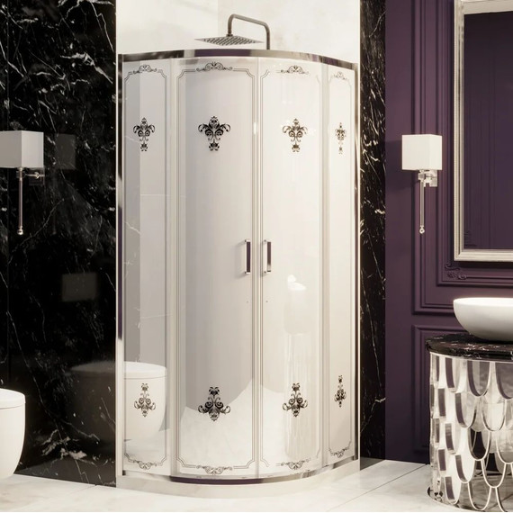 Душевое ограждение Ambassador Royal 90x90 см 18015106, хром/белое - фото 2