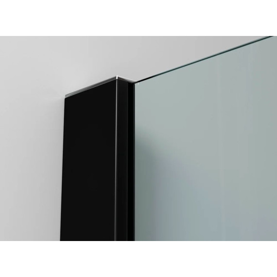 Душевая перегородка Ambassador Walk-in 110 см 15031111 с кронштейном (стекло 8 мм) чёрный/прозрачное - фото 6