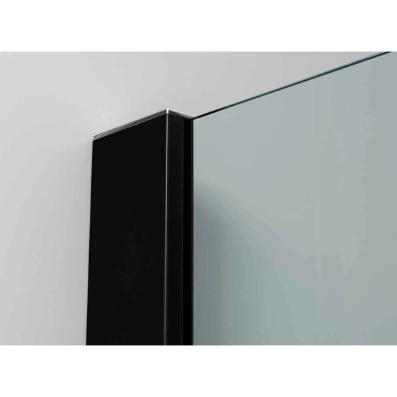 Душевая перегородка Ambassador Walk-in 100 см 15031235 с кронштейном (стекло 8 мм) чёрный/прозрачное - фото 5