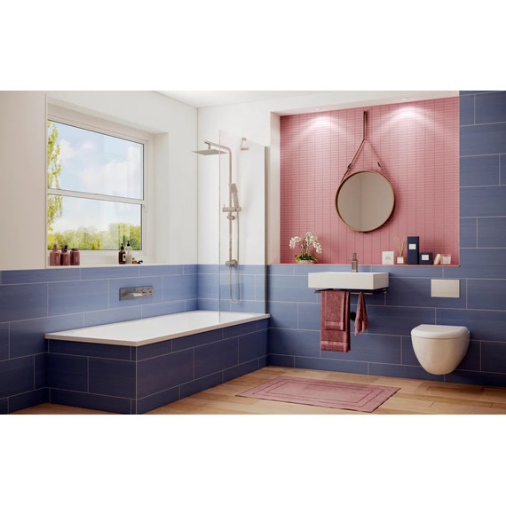 Шторка для ванны Ambassador Bath Screens 800х1400 мм 16041103 с кронштейном, хром/прозрачное - фото 4