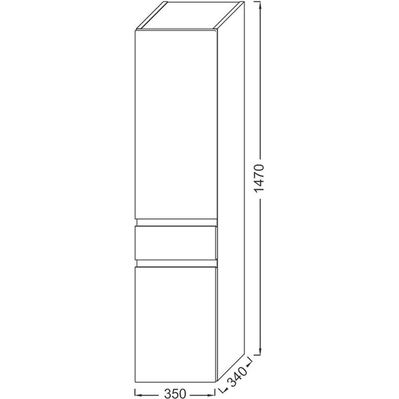 Пенал подвесной Jacob Delafon Madeleine 35 см L EB2069G-J53, черный матовый - фото 2