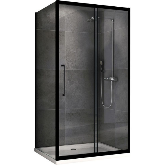Душевое ограждение Abber Schwarzer Diamant 120х80 см AG30120BH-S80B, черный/прозрачное - фото 