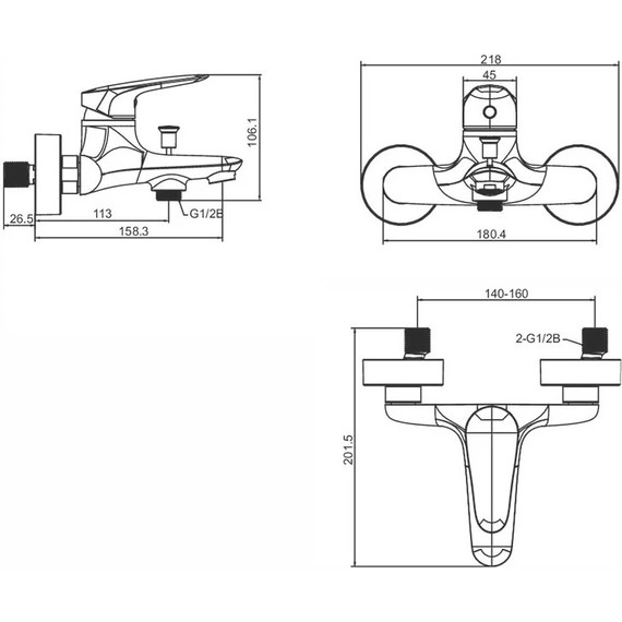 Смеситель для ванны Jacob Delafon Elite E32909-CP - фото 4