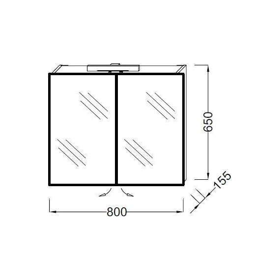 Зеркало-шкаф Jacob Delafon Presquile 80 см EB928-J5 - фото 3