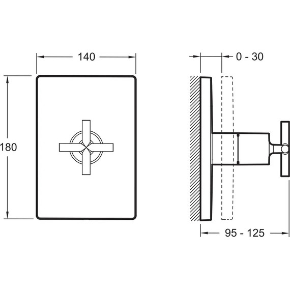Переключатель потоков на три потребителя Jacob Delafon Modulo E75415-CP - фото 2