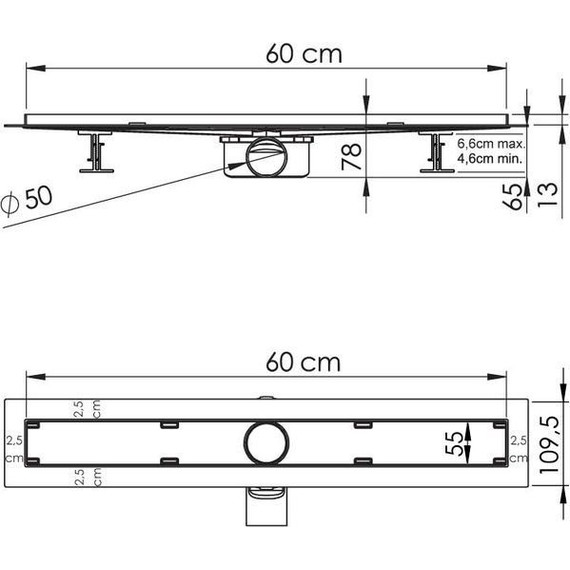 Трап Vincea Say Almira Jasmin Duz 60 см SAY.605.60.P.DUZ, хром - фото 5