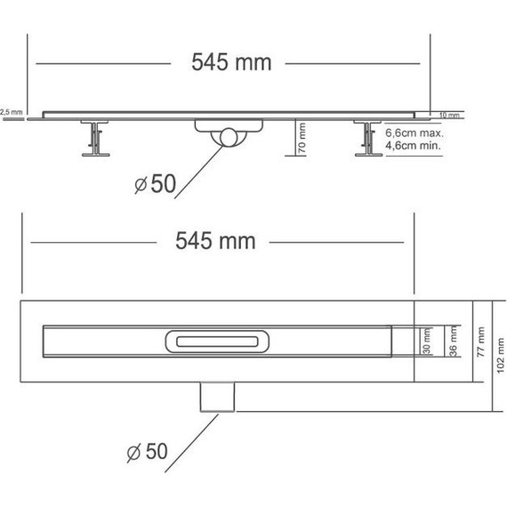 Трап Vincea Say Carmine 50 см SAY.510.50.P.DUZ - фото 4