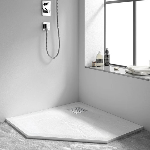 Поддон каменный Vincea 100х100 см VST-4SP1010W, белый матовый - фото 2