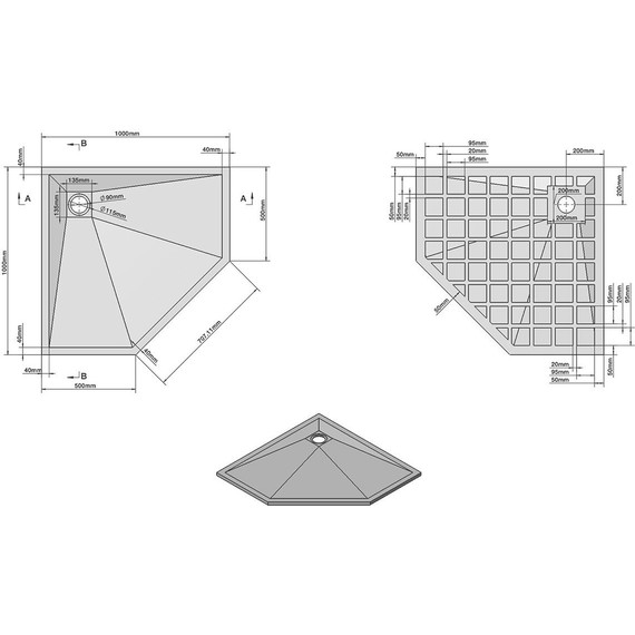 Поддон каменный Vincea 100х100 см VST-4SP1010W, белый матовый - фото 5