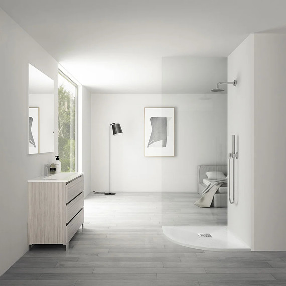 Поддон каменный Vincea 100х100 см VST-4SQ1010W, белый матовый - фото 2