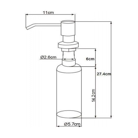 Дозатор для моющего средства Emar ЕД-401D.12, оникс - фото 2