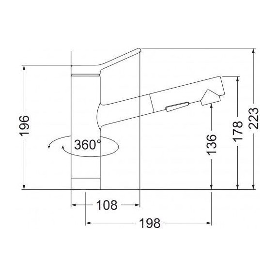 Смеситель для кухни Emar ЕС-3012, агат, Цвет производителя: агат - фото 2