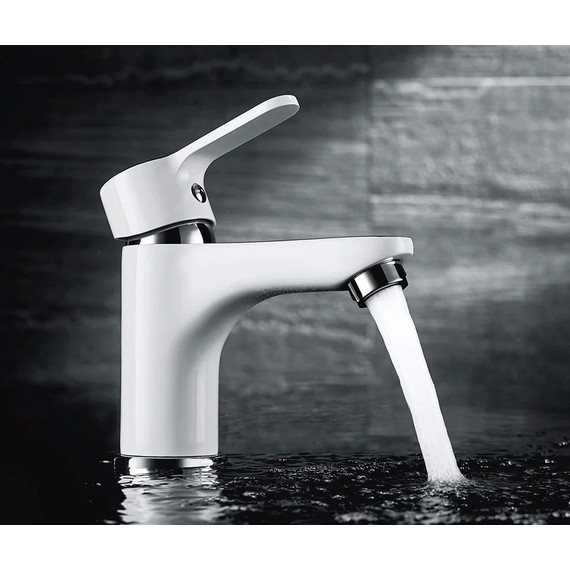 Смеситель для раковины Ledeme L1003W, белый - фото 2