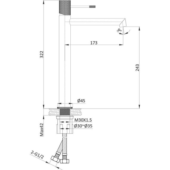 Смеситель для раковины высокий Vincea Desire VBF-1D2CH - фото 9