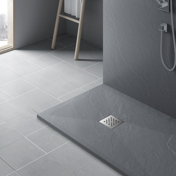 Поддон каменный Vincea 160х90 см VST-4SR9016G, серый - фото 2