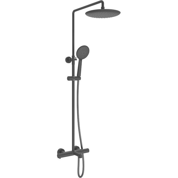 Душевая стойка с термостатом Vincea Desire VSFS-1D1TMB, черный матовый - фото 