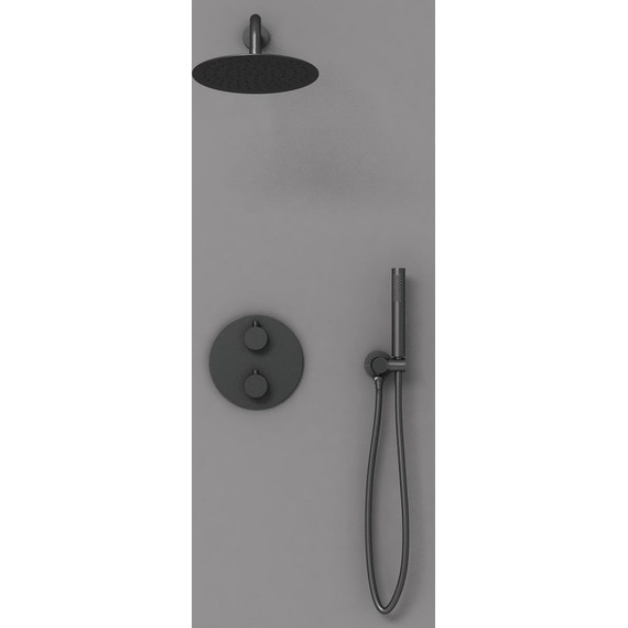 Душевая система для душа с термостатом Vincea VSFW-101TMB, черный матовый - фото 4