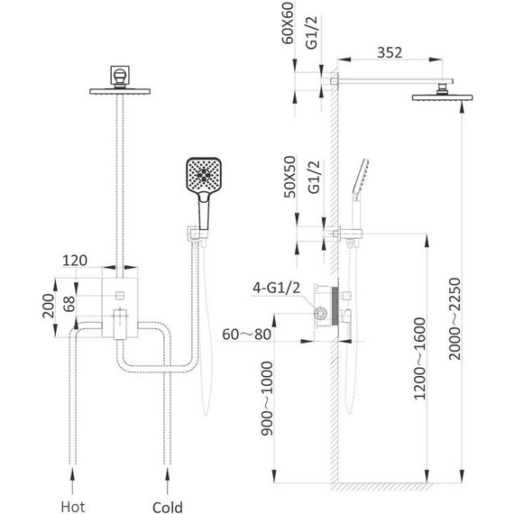 Душевая система для душа Vincea Next VSFW-1N1CH - фото 7