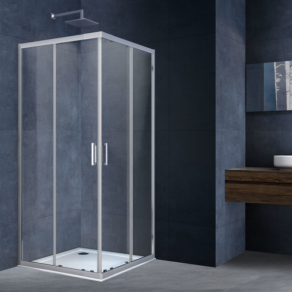 Душевое ограждение Vincea Rapid 80-90x80-90 см VSS-3R80/90CL, хром/прозрачное - фото 