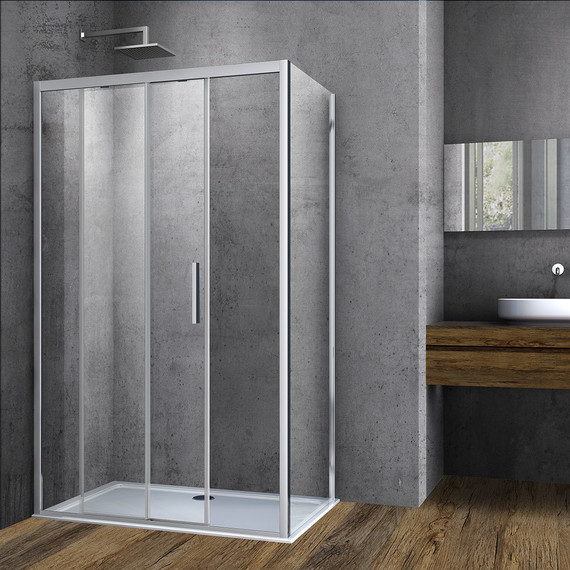 Душевое ограждение Vincea Soft 110х80 см VSR-3SO8011CL, хром/прозрачное - фото 