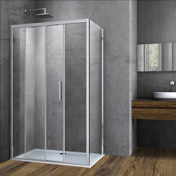 Душевое ограждение Vincea Soft 160х80 см VSR-3SO8016CL, хром/прозрачное - фото 