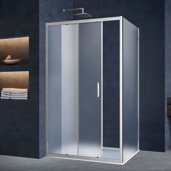 Душевое ограждение Vincea Alpha 150x80 см VSR-3AL8015MT, хром/текстурное - фото 