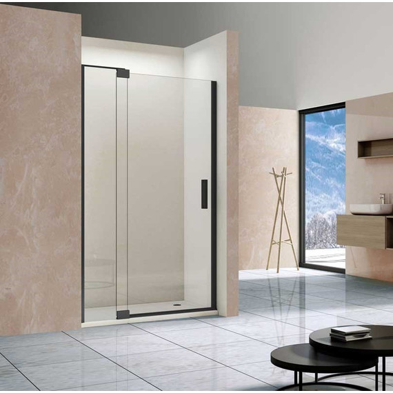 Душевая дверь Vincea Extra 100-110 см VDP-1E1011CLB (стекло 8 мм), черный/прозрачное - фото 