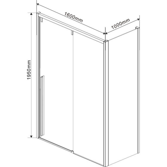 Душевое ограждение Vincea Lugano 160x100 см VSR-1L1016CL-1 (стекло 8 мм), хром/прозрачное - фото 4