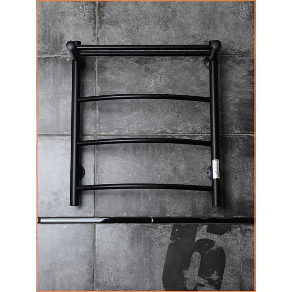 Полотенцесушитель электрический Тругор Пэк сп 5 ВГП с полкой П4 500х600 мм, чёрный (возможность скрытого подключения) 00-00042757 - фото 3