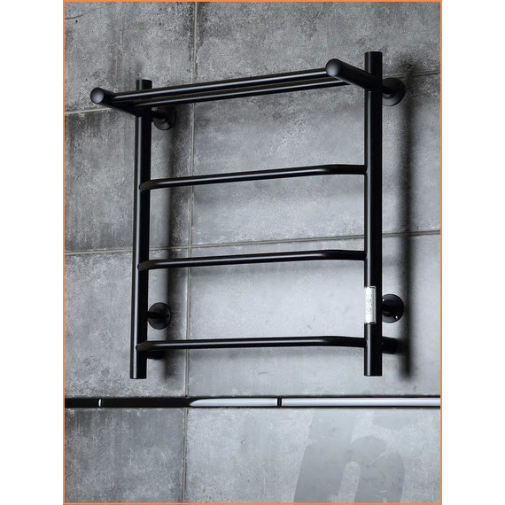 Полотенцесушитель электрический Тругор Пэк сп 6 ВГП с полкой П4 500х600 мм, чёрный (возможность скрытого подключения) 00-00042763 - фото 4