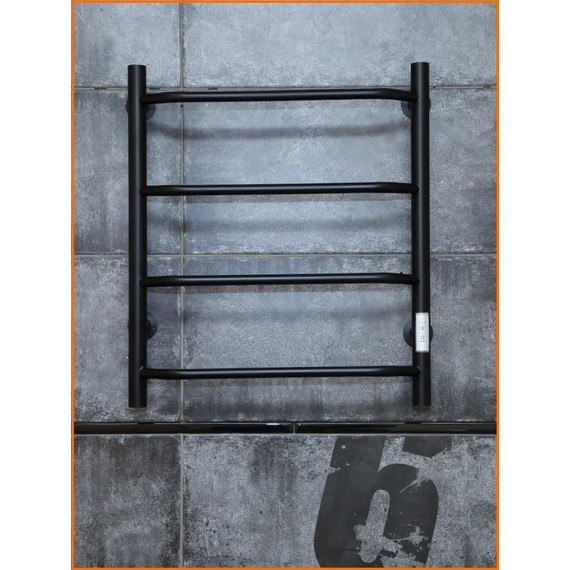 Полотенцесушитель электрический Тругор Пэк сп 6 ВГП П4 500х600 мм, чёрный (возможность скрытого подключения) 00-00035959 - фото 3